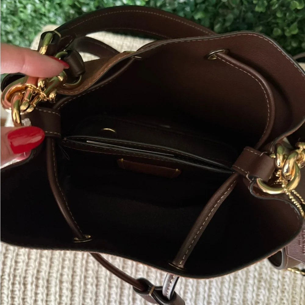 Coach Rowan Brown Suede Bucket Bag NWT